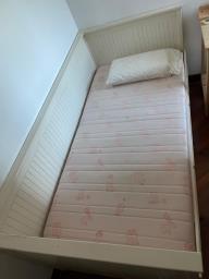 Queen size bed frame with bed- image 9