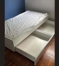 Single Bed with matress and storage image 2