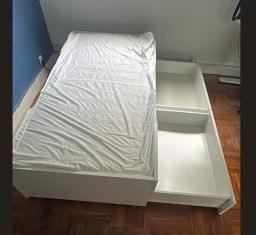 Single Bed with matress and storage image 4