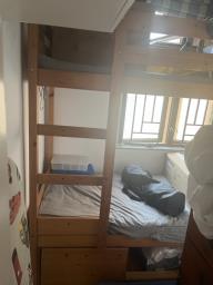 Solid Wood  bunk bed with mattress image 2