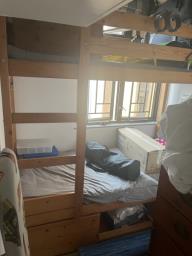 Solid Wood  bunk bed with mattress image 1