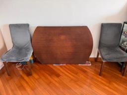 Solid wood dining table with 4 chairs image 2
