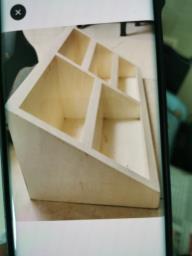 White wooden book rack wooden megazine image 4