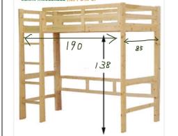 Wooden frame single bed image 1