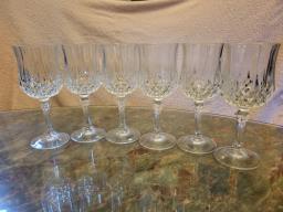 crystal 6pc wine glasses with stand unus image 1