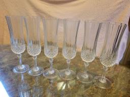 crystal champagne glasses 12pc set unuse image 1