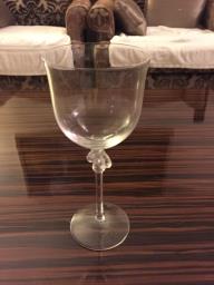 Lalique Crystal wine glass image 1