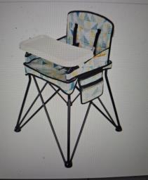 Foldable High Chair with Adjustable Tray image 1