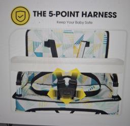 Foldable High Chair with Adjustable Tray image 2