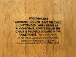 Mothercare Convertible High Chair image 3