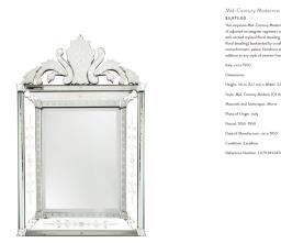 1930s Art Nouveau  Venetian Mirror image 4