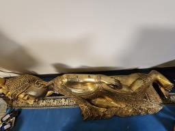 Antique Khmer Style Reclining Buddha image 3