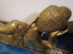Antique Khmer Style Reclining Buddha image 2