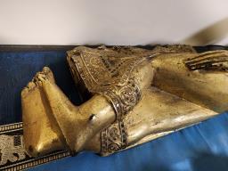 Antique Khmer Style Reclining Buddha image 5