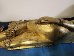 Antique Khmer Style Reclining Buddha image 8