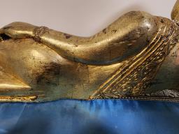 Antique Khmer Style Reclining Buddha image 9