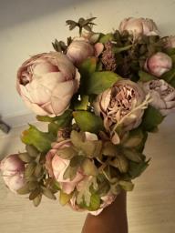 Artificial peony bouquet image 2