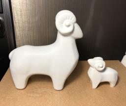 Ceramic goat decor set 18cm  8cm image 2