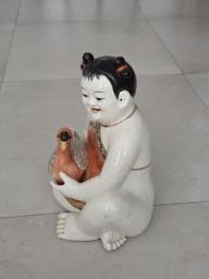 Chinese porcelain baby with goose image 3