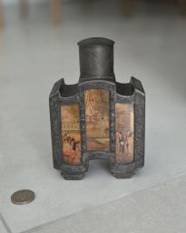 Chinese Qing style pewter tea caddy image 1