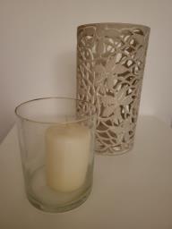 Cut-out pattern candle stand  glass hol image 1