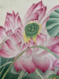 Embroidery Craft Wall Decor lotus Pond image 3