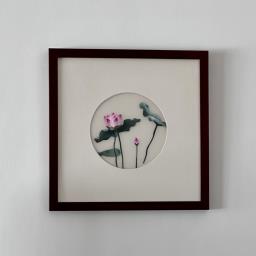 Embroidery Craft Wall Decoration lotus image 1