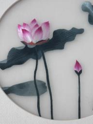 Embroidery Craft Wall Decoration lotus image 2