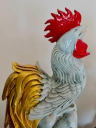 Exquisite Jade Roosters Home Decoration image 2