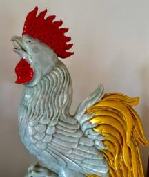Exquisite Jade Roosters Home Decoration image 4