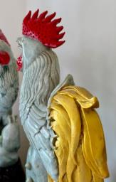 Exquisite Jade Roosters Home Decoration image 3