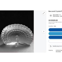 French Baccarat Peacock Crystal image 5