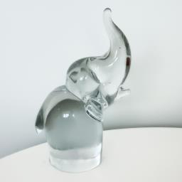 French Crystal carved Elephant image 1