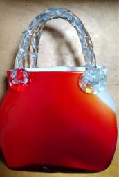 Glass Handbag purse Vase image 2