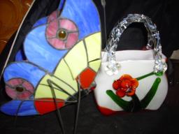 Italian Murano Glass Handbag Vase image 2