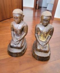 Pair of Bronze Burmese Monks - Pricedrop image 1