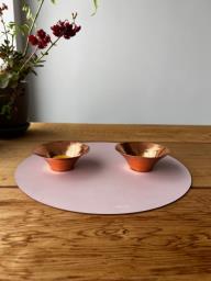 Pretty copper tea light holders image 1