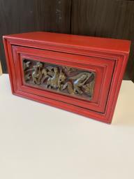Retro wooden box handcrafted figures image 3