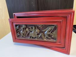Retro wooden box handcrafted figures image 2