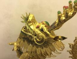 Traditional Golden metal Dragon figure image 1