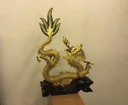 Traditional Golden metal Dragon figure image 2