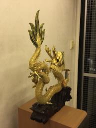 Traditional Golden metal Dragon figure image 3