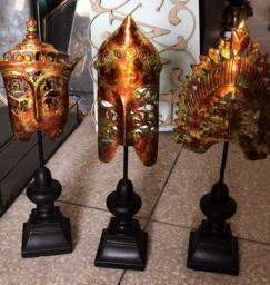 Unwanted Preowned Metal Masks Décor set image 1