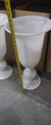 Vase Milk Glass Footed Vintage 68x 25cm image 4