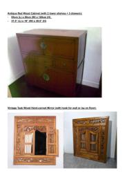 Vintage Teak Wood Hand-carved Mirror image 1