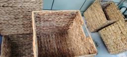 Woven storage basket with handles image 5