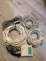2 Long Network Cables with 1 Hub 100 image 1