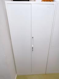 2-door White Iron Document Cabinet image 1
