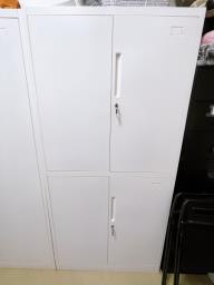 4-door White Iron Document Cabinet image 1
