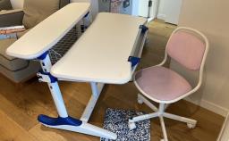 Adjustable Childrens Desk and Chair image 1